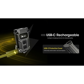 Nitecore TINI3 Nyckelringsficklampa 600 lumen, Grå